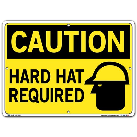 Vestil Sign, Caution, 14.5x10.5", Alum Comp, .130, SI-C-04-C-AC-130 SI-C-04-C-AC-130